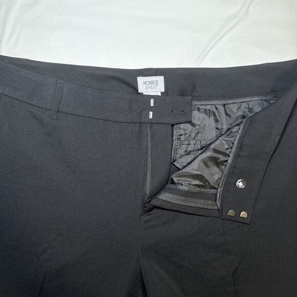 Monroe & Main Womens Pants 22W Black Wide Leg Trousers Career Office Pants NWT - Picture 7 of 14
